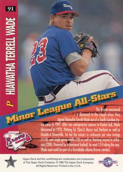 1994 Upper Deck Minor League #91 Hawatha Terrell Wade Back