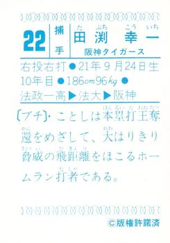 1978 Yamakatsu (JY 6) #NNO Koichi Tabuchi Back