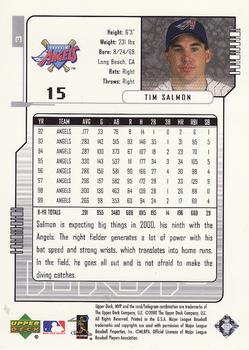 2000 Upper Deck MVP - Silver Script #3 Tim Salmon Back