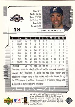 2000 Upper Deck MVP - Silver Script #32 Jose Hernandez Back