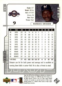 2000 Upper Deck MVP - Silver Script #35 Marquis Grissom Back