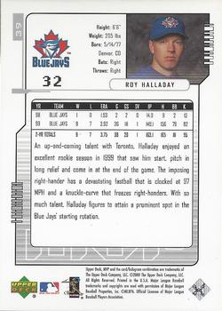 2000 Upper Deck MVP - Silver Script #39 Roy Halladay Back