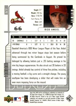 2000 Upper Deck MVP - Silver Script #57 Rick Ankiel Back