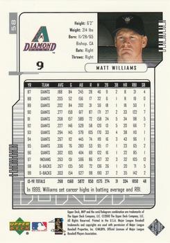 2000 Upper Deck MVP - Silver Script #58 Matt Williams Back