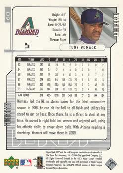 2000 Upper Deck MVP - Silver Script #60 Tony Womack Back