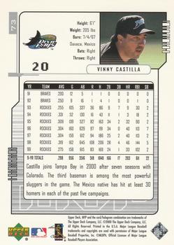 2000 Upper Deck MVP - Silver Script #73 Vinny Castilla Back