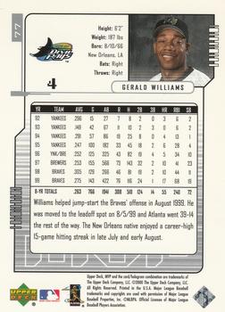 2000 Upper Deck MVP - Silver Script #77 Gerald Williams Back