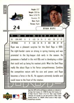 2000 Upper Deck MVP - Silver Script #78 Ryan Rupe Back