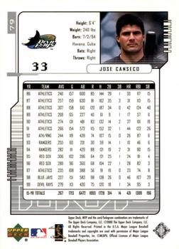 2000 Upper Deck MVP - Silver Script #79 Jose Canseco Back