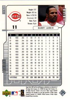 2000 Upper Deck MVP - Silver Script #158 Barry Larkin Back