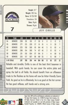 2000 Upper Deck MVP - Silver Script #180 Jeff Cirillo Back