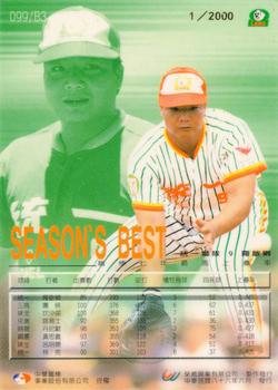 1996 CPBL Pro-Card Series 2 - Notable Players #099 Min-Ching Lo Back
