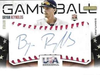 2014 Panini USA Baseball - Collegiate National Team Game Ball Signatures #16 Bryan Reynolds Front