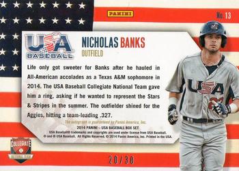 2014 Panini USA Baseball - Collegiate National Team Game Ticket Signatures Cuba #13 Nicholas Banks Back