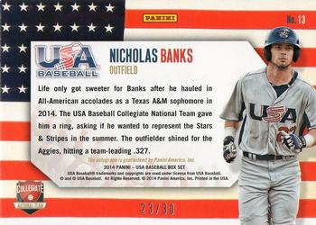 2014 Panini USA Baseball - Collegiate National Team Game Ticket Signatures Durham #13 Nicholas Banks Back