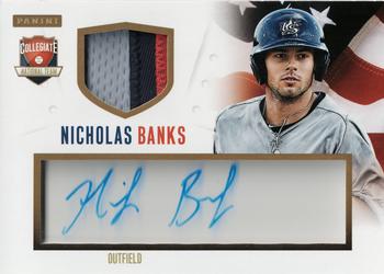 2014 Panini USA Baseball - Collegiate National Team Jerseys Signatures Prime #13 Nicholas Banks Front