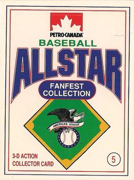 1991 Petro Canada All-Star FanFest Standups #5 Dave Winfield Front