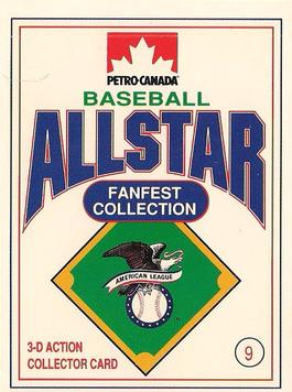 1991 Petro Canada All-Star FanFest Standups #9 Sandy Alomar Jr. Front