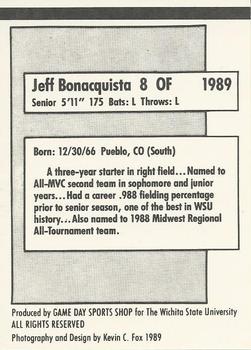 1989 Wichita State Shockers #NNO Jeff Bonacquista Back