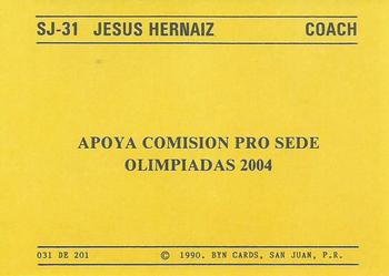 1989-90 BYN Puerto Rican Winter League #31 Jesus Hernaiz Back