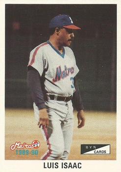 1989-90 BYN Puerto Rican Winter League #32 Luis Isaac Front