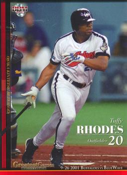 2013 BBM Greatest Games 9-26-2001 Buffaloes vs BlueWave #4 Tuffy Rhodes Front