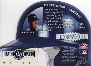 1997 Studio - Hard Hats #13 Derek Jeter Back