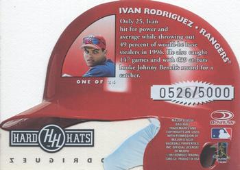 1997 Studio - Hard Hats #1 Ivan Rodriguez Back