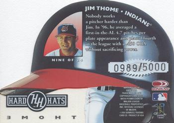 1997 Studio - Hard Hats #9 Jim Thome Back