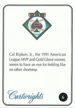 1992-93 Cartwrights Aces #6 Cal Ripken Jr. Back