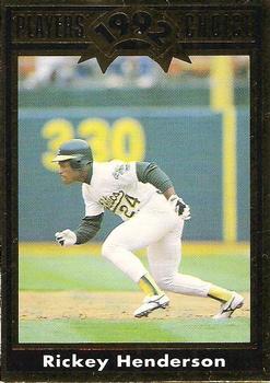 1992 Cartwrights Players Choice #23 Rickey Henderson Front