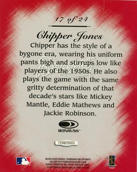 1997 Studio - Master Strokes #17 Chipper Jones Back