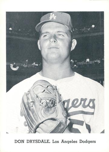 1962 Jay Publishing Los Angeles Dodgers 5x7 Photos #NNO Don Drysdale Front