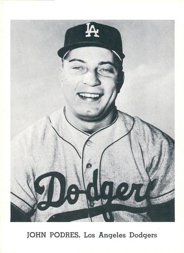 1962 Jay Publishing Los Angeles Dodgers 5x7 Photos #NNO Johnny Podres Front