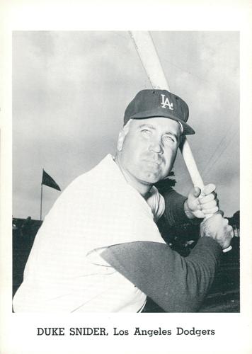 1962 Jay Publishing Los Angeles Dodgers 5x7 Photos #NNO Duke Snider Front