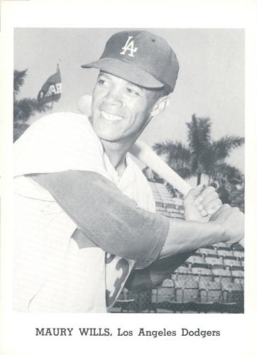 1962 Jay Publishing Los Angeles Dodgers 5x7 Photos #NNO Maury Wills Front