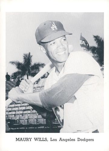 1963 Jay Publishing Los Angeles Dodgers Set B #NNO Maury Wills Front