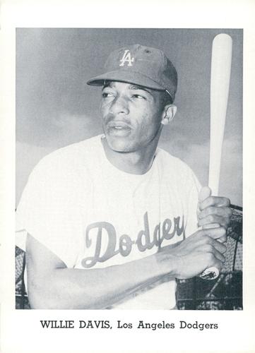 1963 Jay Publishing Los Angeles Dodgers Set A #NNO Willie Davis Front