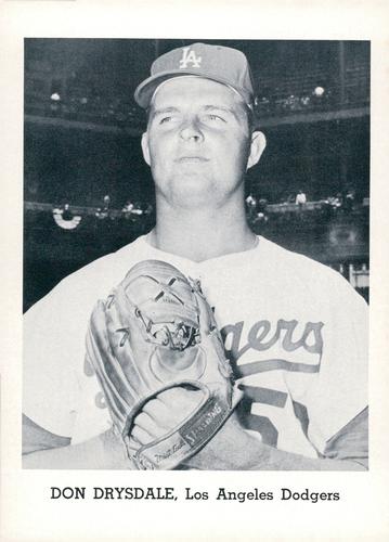 1963 Jay Publishing Los Angeles Dodgers Set A #NNO Don Drysdale Front