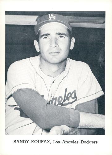 1963 Jay Publishing Los Angeles Dodgers Set A #NNO Sandy Koufax Front