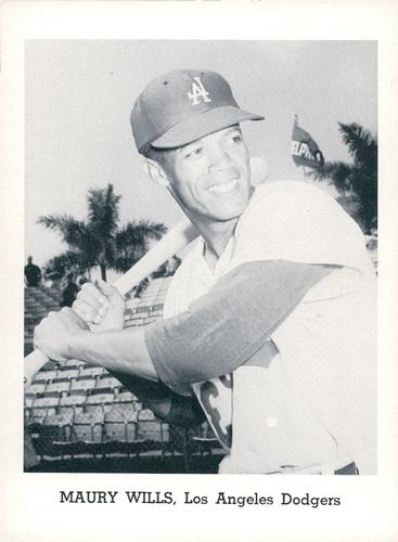 1963 Jay Publishing Los Angeles Dodgers Set A #NNO Maury Wills Front
