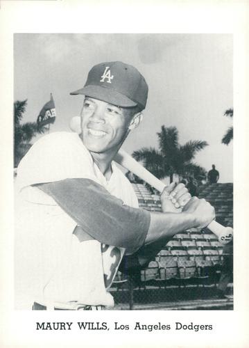 1964 Jay Publishing Los Angeles Dodgers Set B #NNO Maury Wills Front