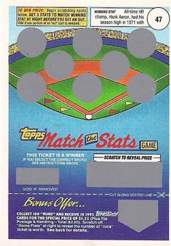 1992 Topps - Match the Stats Game #NNO Hank Aaron Front