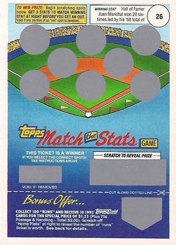 1992 Topps - Match the Stats Game #NNO Juan Marichal Front