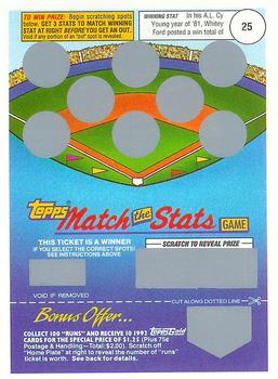 1992 Topps - Match the Stats Game #NNO Whitey Ford Front
