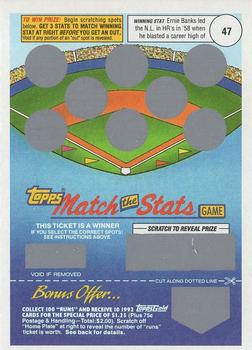 1992 Topps - Match the Stats Game #NNO Ernie Banks Front