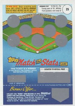 1992 Topps - Match the Stats Game #NNO Whitey Ford Front
