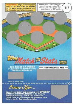 1992 Topps - Match the Stats Game #NNO Reggie Jackson Front