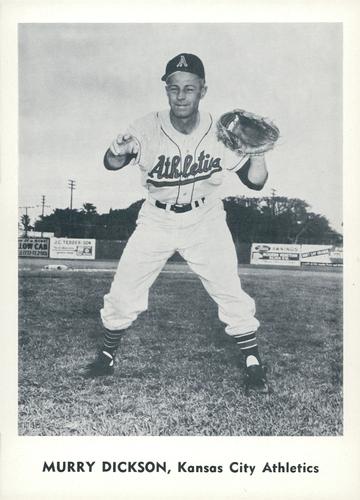 1959 Jay Publishing Kansas City Athletics Set C #NNO Murry Dickson Front