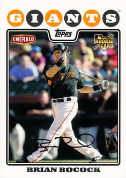 2008 Topps Emerald Nuts San Francisco Giants #SFG2 Brian Bocock Front